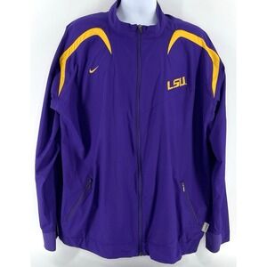 LSU Tigers Nike Storm-FIT Windbreaker Men's XXL Purple Tiger Eye Logo Jacket